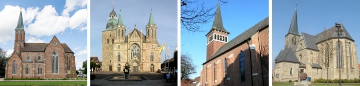 Die vier Kirchen der Pfarrei